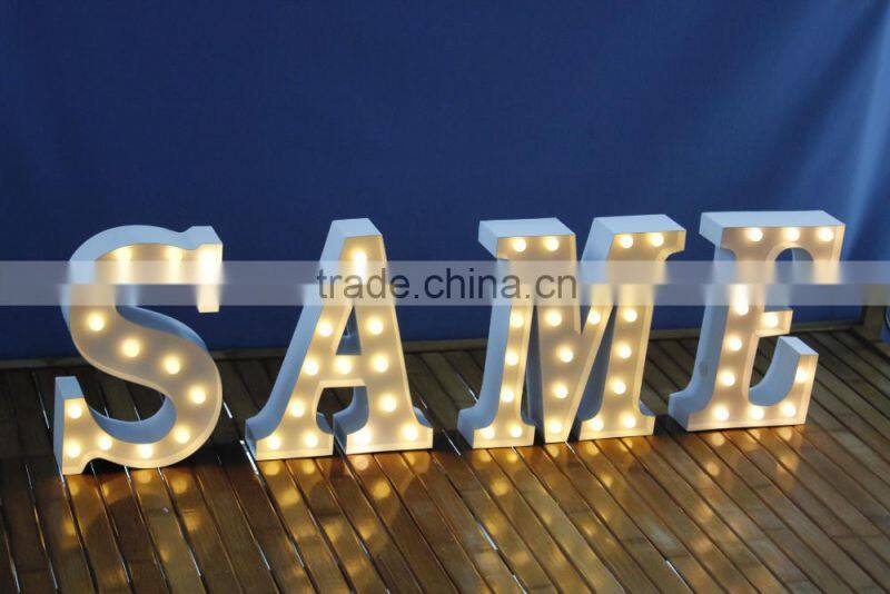 High quality metal christmas wedding marquee letter table decoration
