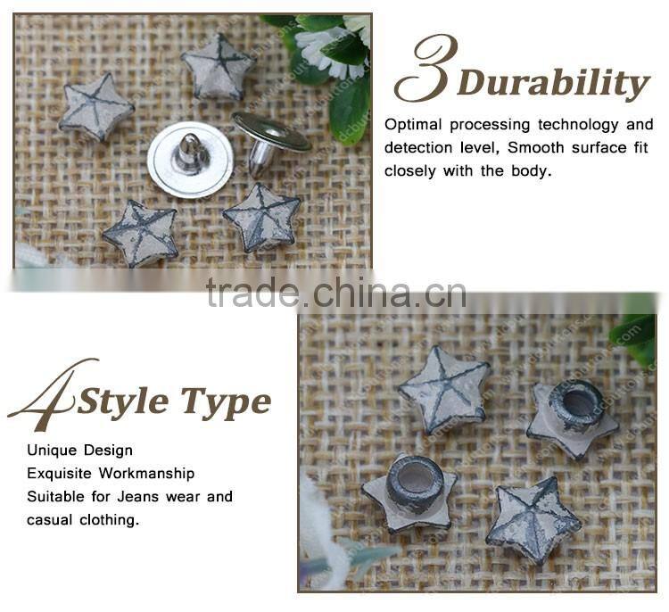 Manufacturer Supply Zinc Alloy Rivet for Leather Decorative Rivet for Jeans