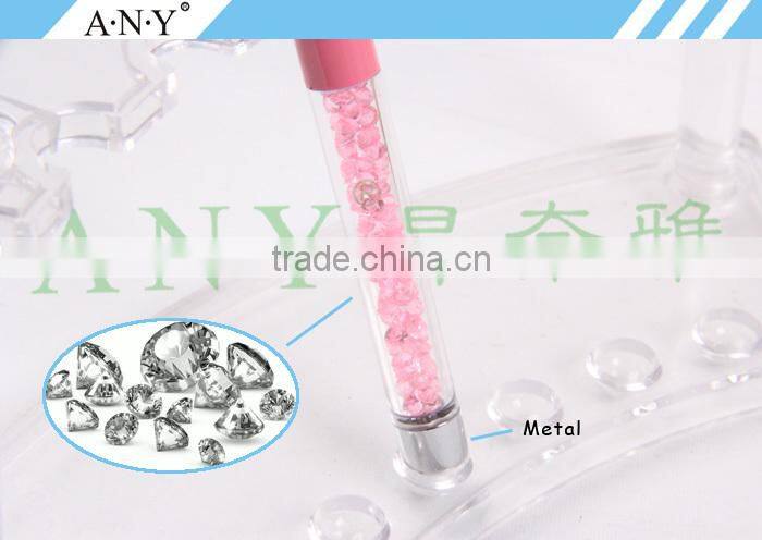 ANY Nail Art Beauty Care Pink Rhinestone UV Gel Nail Polish Brush Micropainting