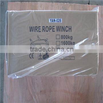 high quality hand rope winch 0.8T--5.4T with CE certificate