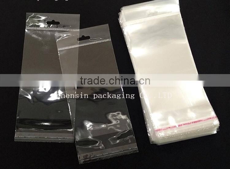 clear OPP material self adhesive seal packaging bags for silicon cellophane case
