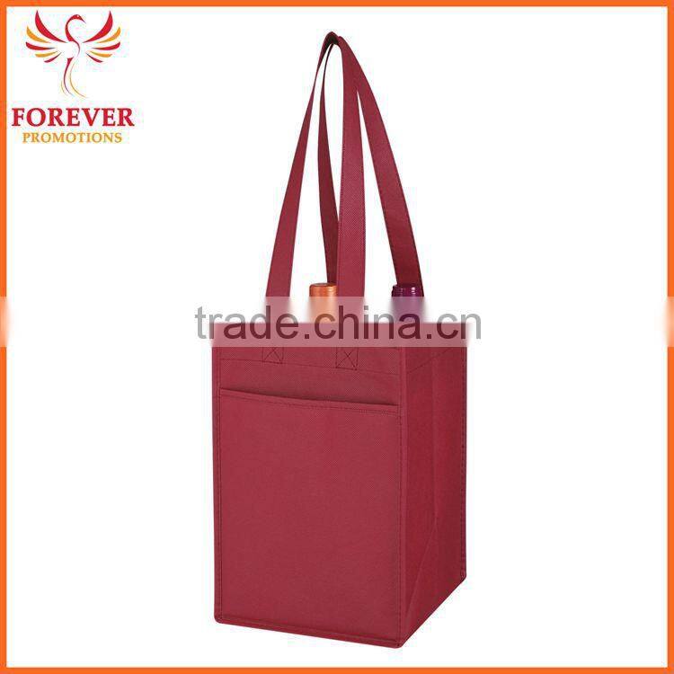 Chinese Manufactory 4 Bottle Wine Tote Bag e With Dividers Pockets
