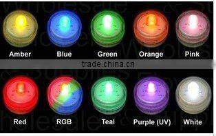 hot selling wedding led colored waterproof candle light