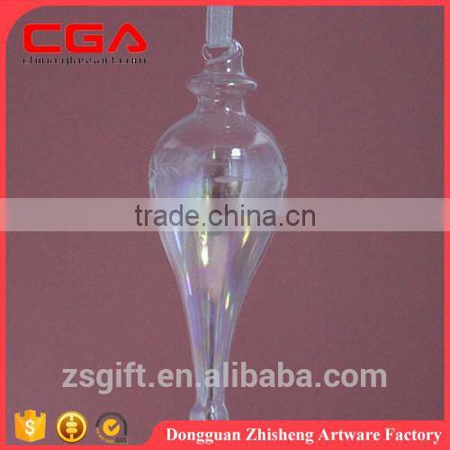Hanging christmas bauble glass icicle for christmas tree decorarion supplies X'mas accessories