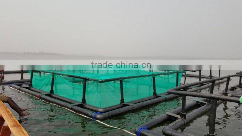 HDPE floating cages for tilapia farming in lakes