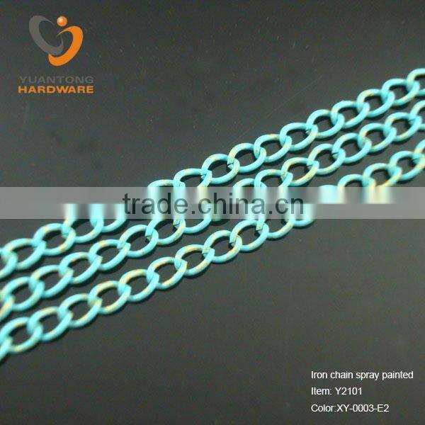 fashion painted metal curb chain
