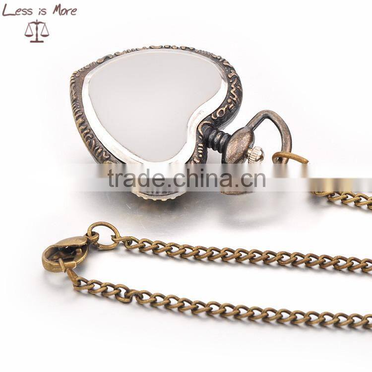 heart shape pocket watch necklace antique heart pendant
