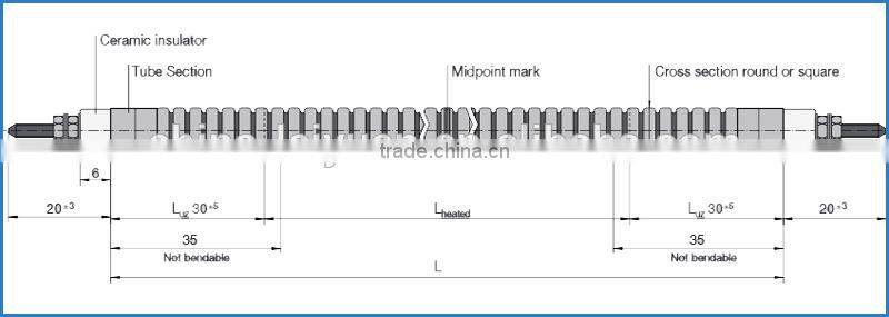 Electric 230V 6mm Flexible Tubular Heater