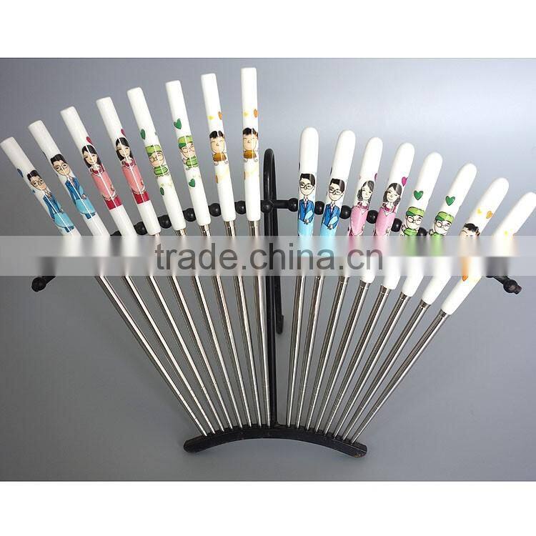Exquiste design ceramic chopsticks with family logo