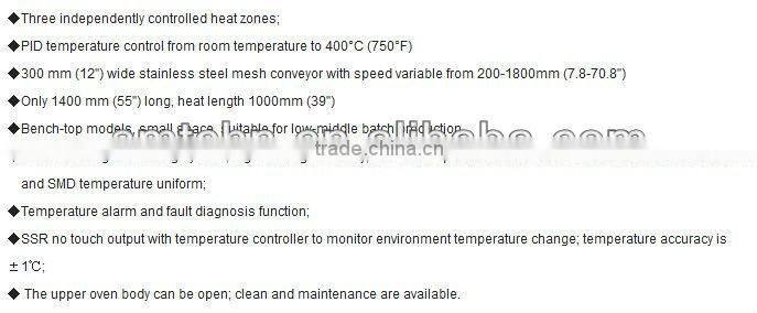 Reflow Oven AR300/Good reputation automatic reflow oven,full hot air convection reflow oven, led reflow soldering machine