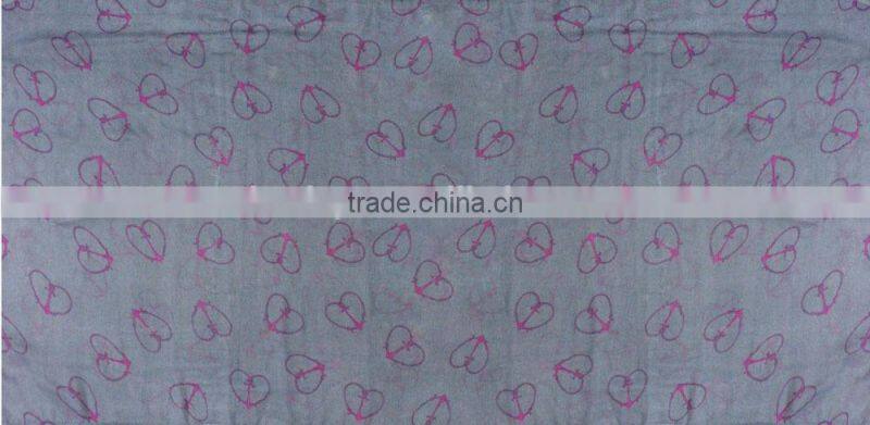 heart printed orange color women muslim head scarf