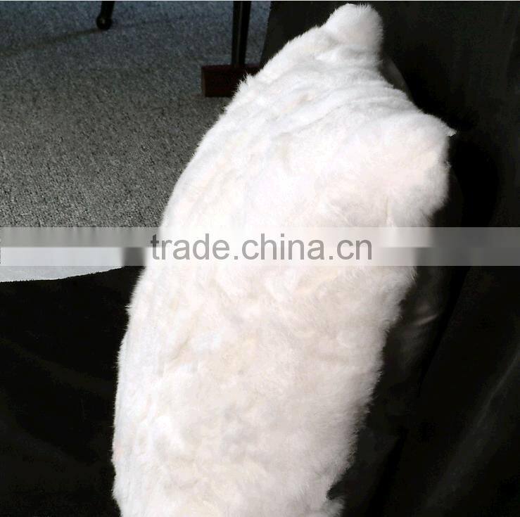Glamour Colors Rabbit Fur Pillow Case Real Animal Fur Cushion 2016 Creative Design