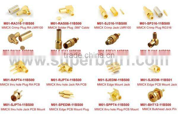 MCX thru hole Plug PCB Mount with solder post wholesale price