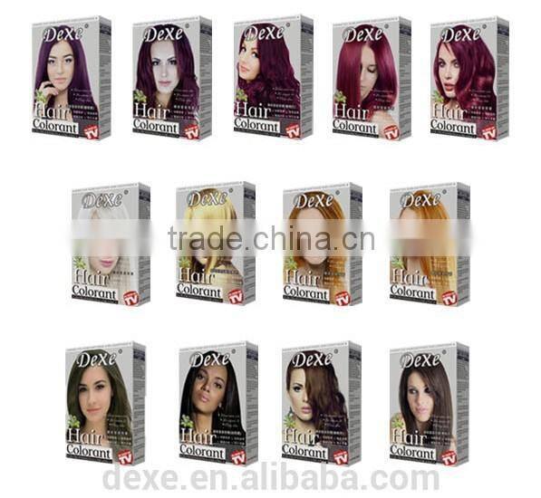 Dexe hot selling herbal extracts yellow hair color cream