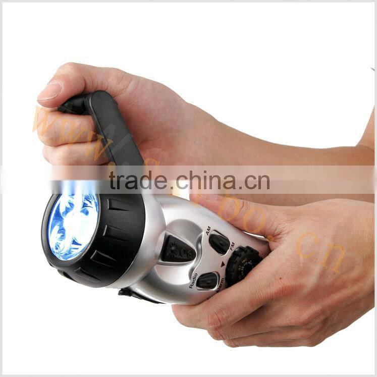 SORBO China Supplier Emergency Powerful Torch Light Dynamo LED Torch With Radio