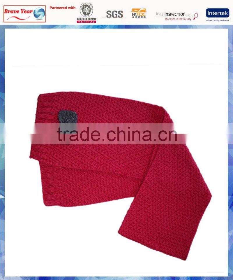 pink popcorn knit baby size scarf