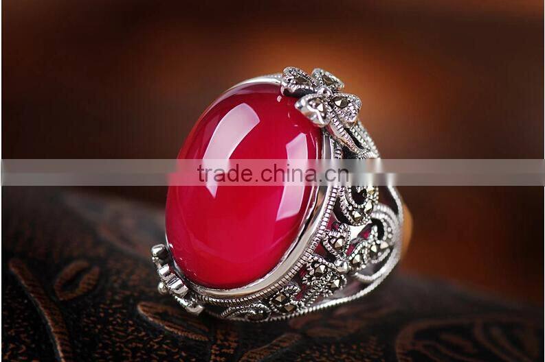 Single stone ring designs finger vintage jewelry tainless steel one big stone ring