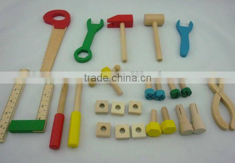 basswood pretend play carpenter tool set toy