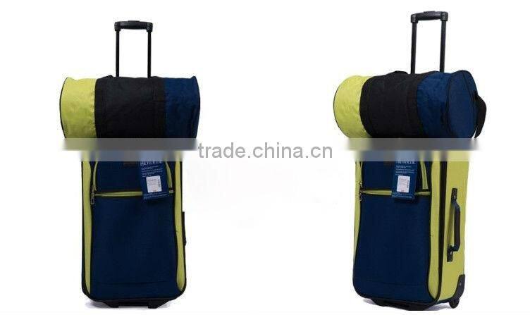 China alibaba 2014 600D Polyester Rolling Wheeled Travel Luggage Duffel Bag with two inline skate wheels and trolley