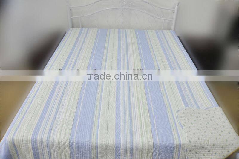 2015 high quality fake patchwork microfiber quilt set bedding set