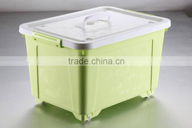 Jieyang Plastic Storage Box Printed Cartoon Panda Pattern
