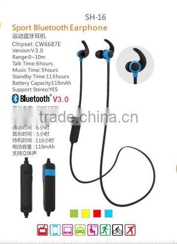Stylish Design Sport Wireless Earphones distance 10m, Bluetooth V4.1 with Multi-point Function