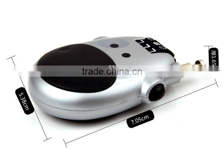 3-dial combination cable computer lock ,Security combination steel Cable Lock ,Retractable steel cable combination lock