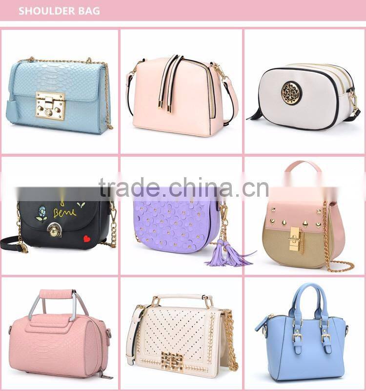 Tmall Hot Selling Fashion 6 in 1 High Quality Rose Leather Bags waterproof Set handbags for lady