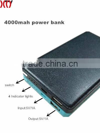 4000mah Li-polymer battery power bank,super slim portable power bank