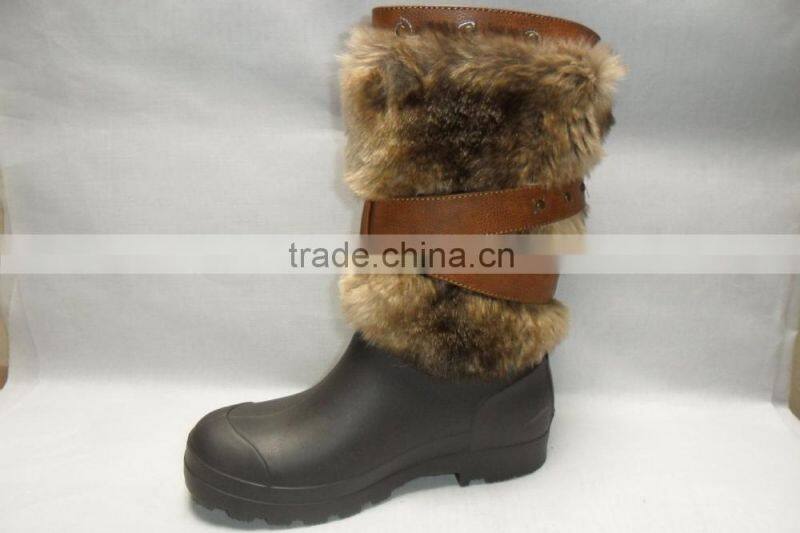 2015 latest design women horse riding snow rain boots