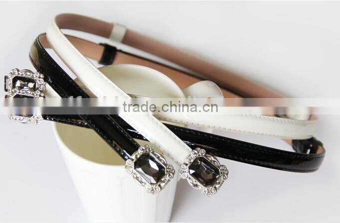 PU with rhinestone buckle belt