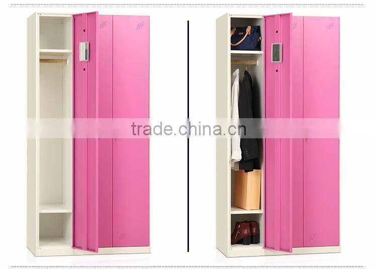pink 3 door gym wardrobe steel almirah