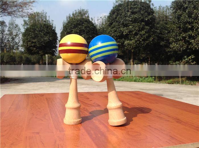 Memory slim shape stripe kendama,popular skill toy kendama stripe