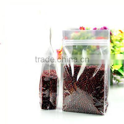 Clear stand up side gusset bottom bag