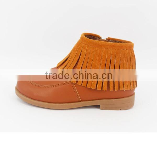Choozii Classic Fashion Winter Microfiber Leather boot Moccasin Kids Tassel Boots for Girls