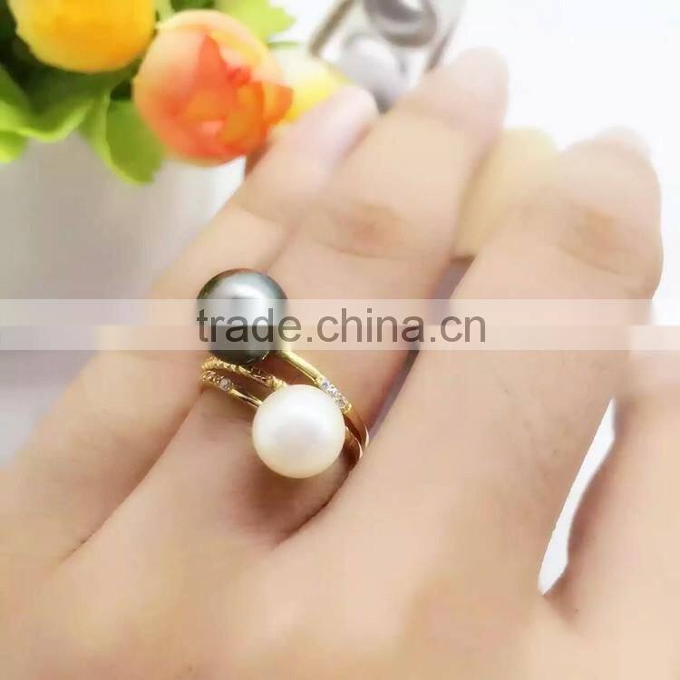 2016 new design pearl finger ring