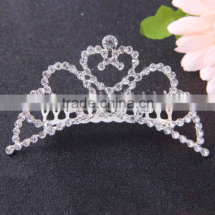 2016 silver jewelry good crystal headband hair accessories crown