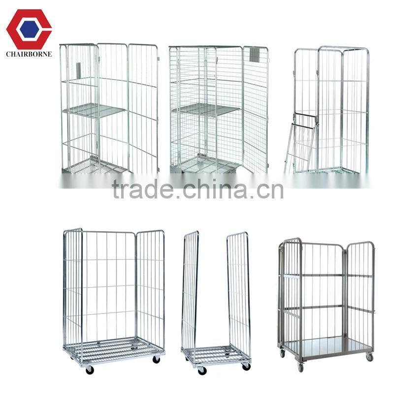 Stackable Storage Wire Mesh Pallet Cage/Container With Galvanized Finished