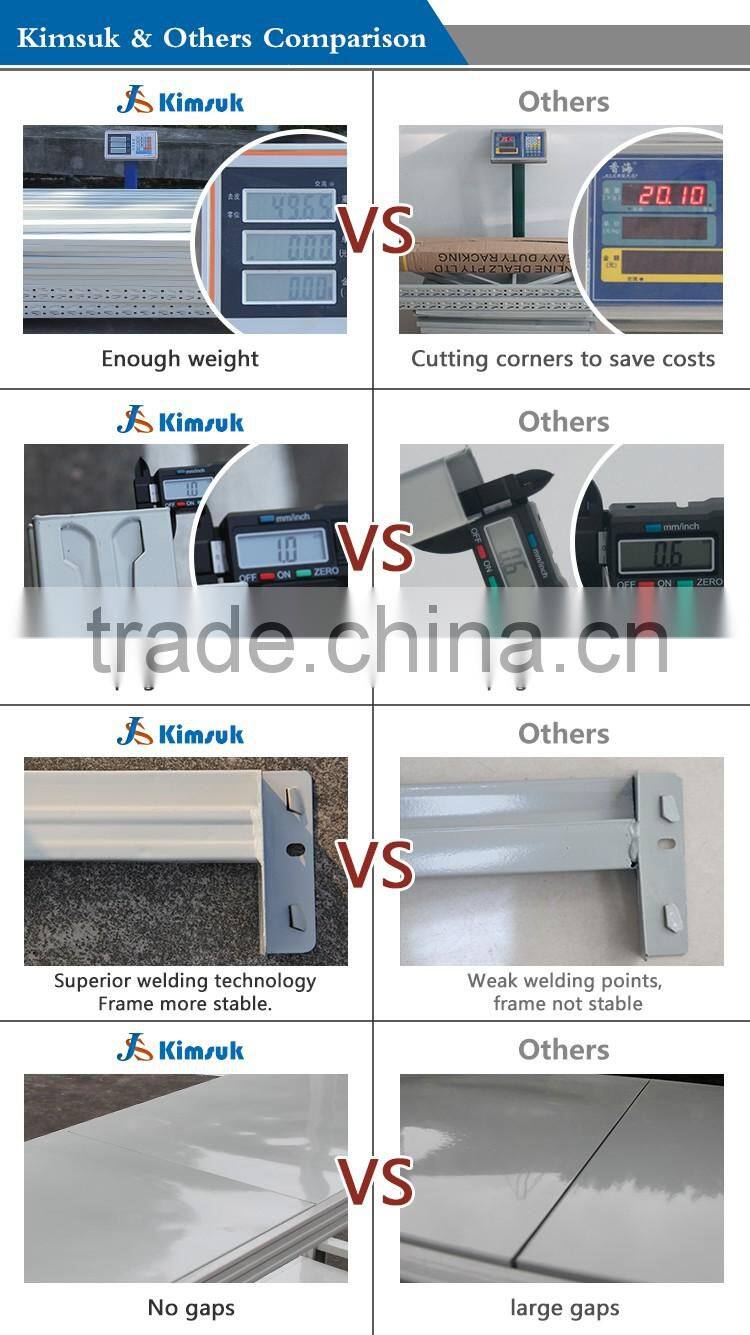 Cold Pressure Molding Light Medium Duty Garage Shelving Steel Angle Rack