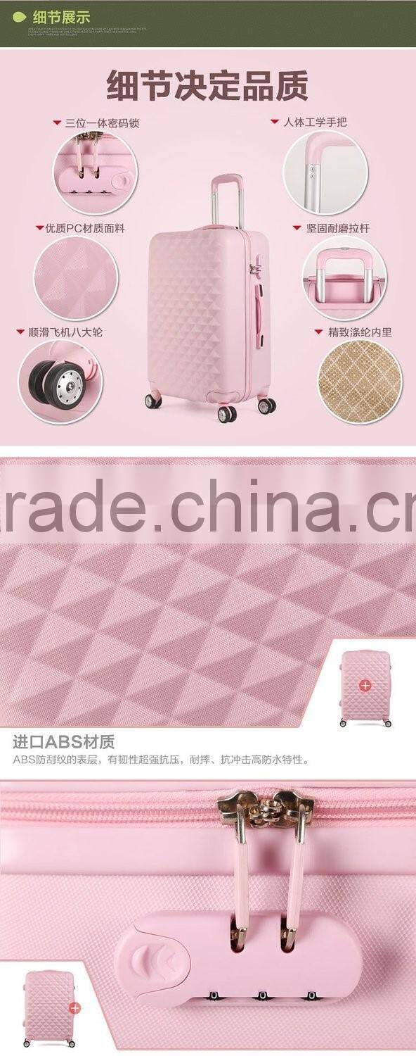 2016 Chinese suitcase colorful ABS PC Zipper hard Luggage
