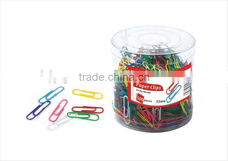 vinyl coated paper clip.