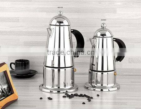 Die-cast aluminum coffee pot