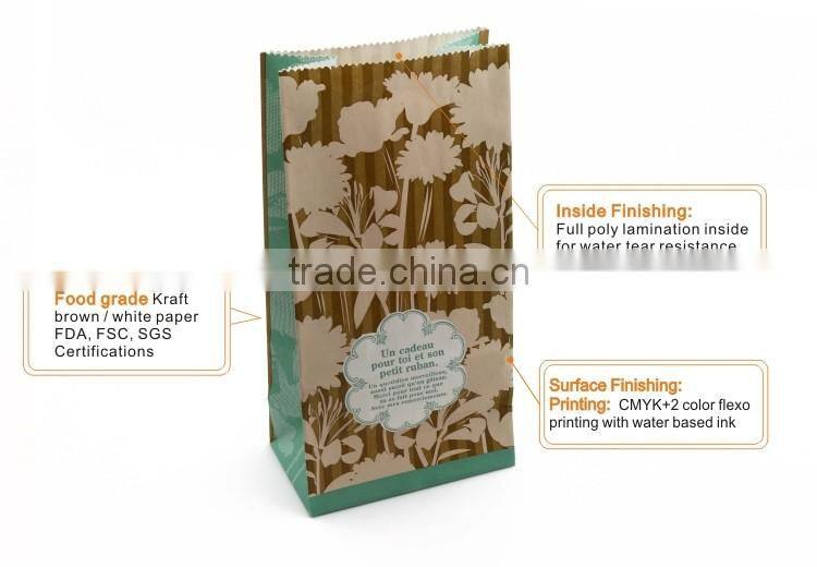 Customized popular craft cookie paper bag,snack paper bag,asian gift paper bags