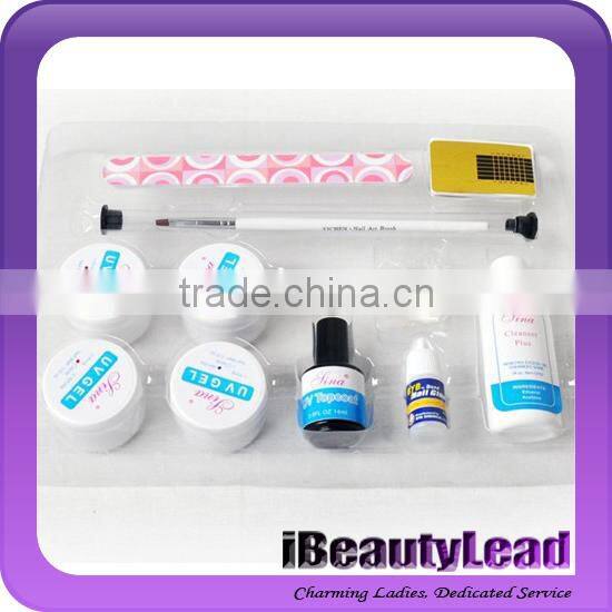 2014 Professional uv gel kit nail uv gel set nail art kit