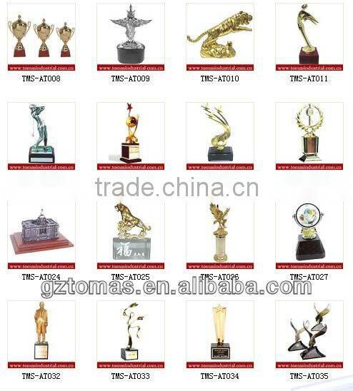 Fashion souvenir 24K gold plated available custom metal award trophy