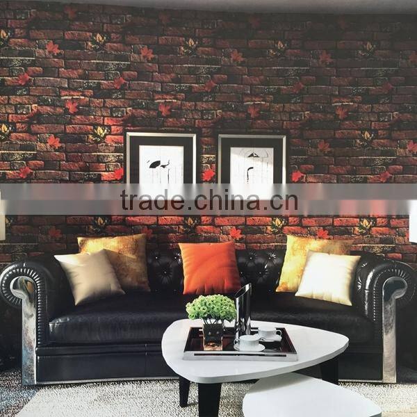 brick design pvc wallpaper 3d visual effects