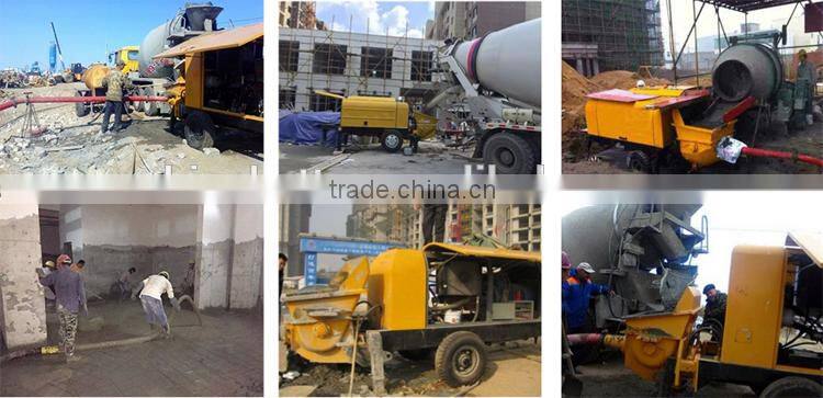 China famous concrete pump with mixer 30m3/h,40m3/h,60m3/h