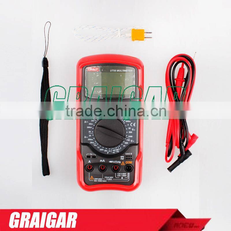 Standard Digital Multimeters UNI-T UT55 DC/AC Voltmeter Ammeter Ohmmeter Tester LCD Backlight Multimetro Ammeter Multitester