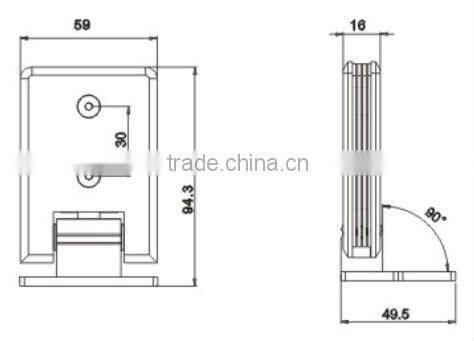 Glass hinge