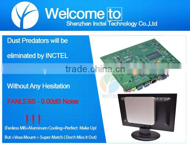 OEM Fanless Mini PC with 2*COM 4*USB 3.0 Intel Celeron 1037u Pocessor